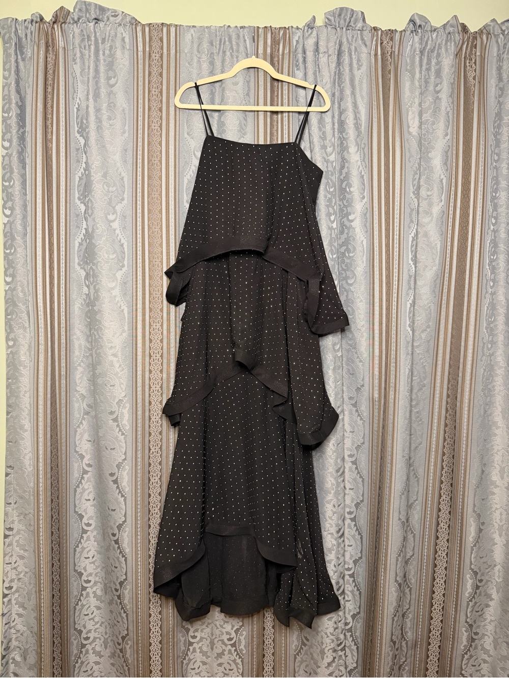 ELLIATT Moss Tiered Embellished Gown in Black - Picture 5 of 7